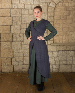 Vysera Outer Garment Herringbone - Blue - suknia wierzchnia