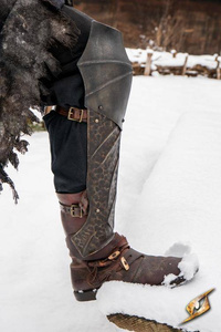 Raider Leg Guards - Epic Dark/Rust Patina