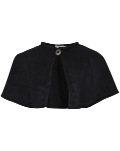 Bron Pelerine Wool Black - wełniana krótka peleryna