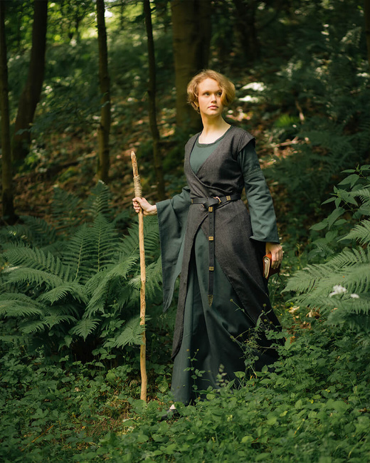 Vysera Outer Garment Herringbone - Black - suknia wierzchnia