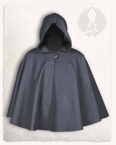 Kim Short Cape Canvas Grey- półpeleryna z kapturem