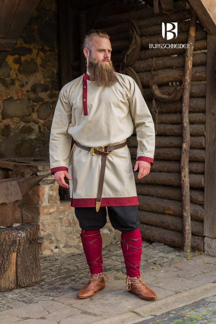 Rus Tunic Tobiasz - Nature/Bordeaux