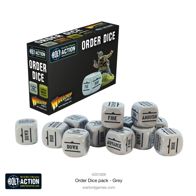 Bolt Action: Bolt Action: Orders Dice - Grey (12)