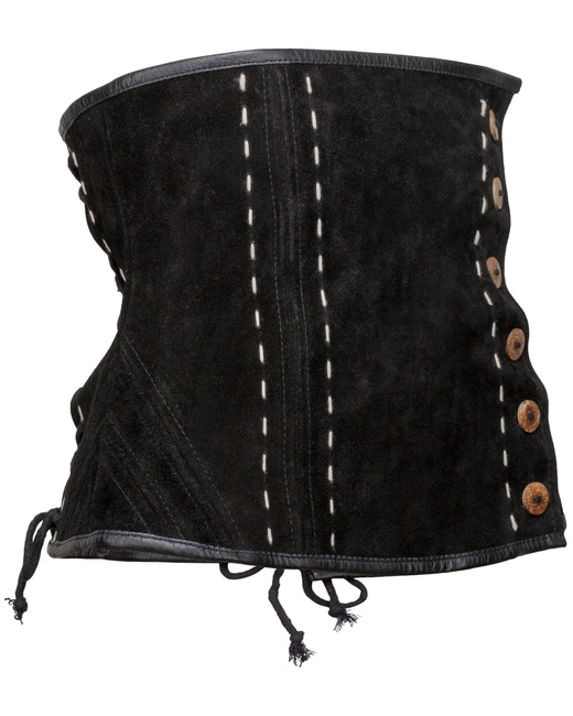 Estella bodice - Black - zamszowy  gorset
