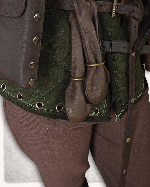 Denarius Gledkatze Smooth Leather Brown - skórzana średniowieczna sakiewka