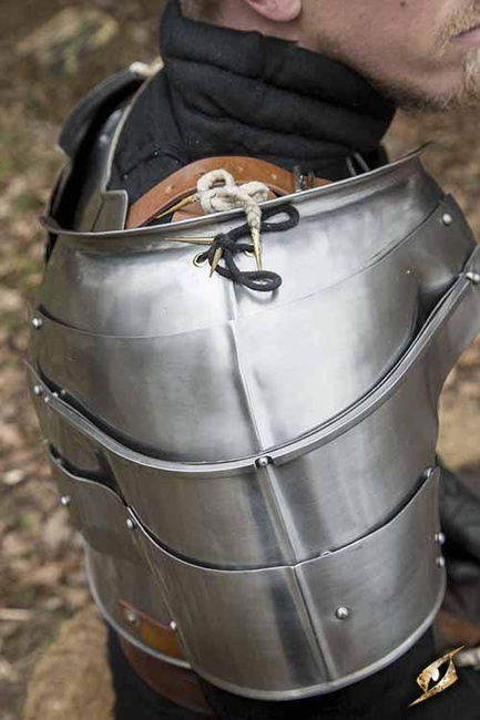 Milanese Pauldrons - Polished Steel