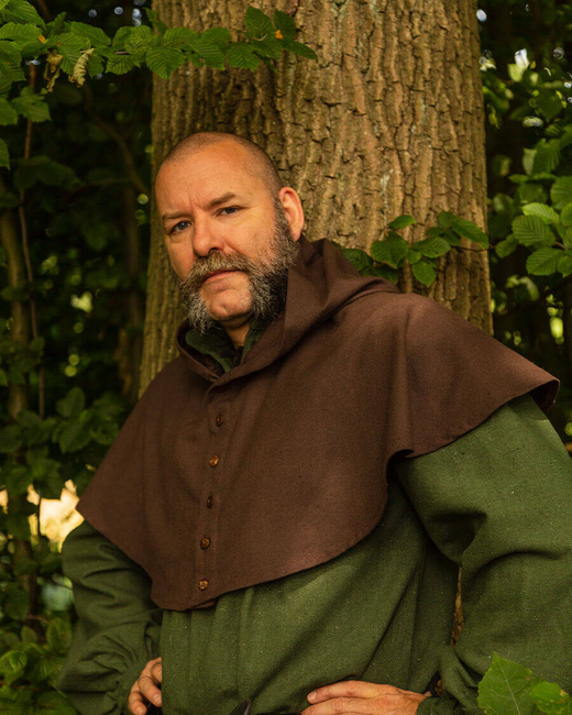 Notker Hood Wool - Brown - kaptur średniowieczny