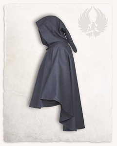Kim Short Cape Canvas Grey- półpeleryna z kapturem