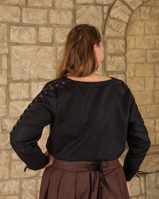 Abby Blouse Metal Eyelets - Black