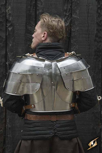 Milanese Pauldrons - Polished Steel