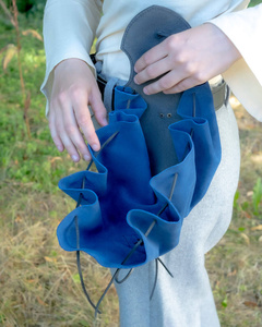 Cielo belt bag - Blue - skórzana kaletka