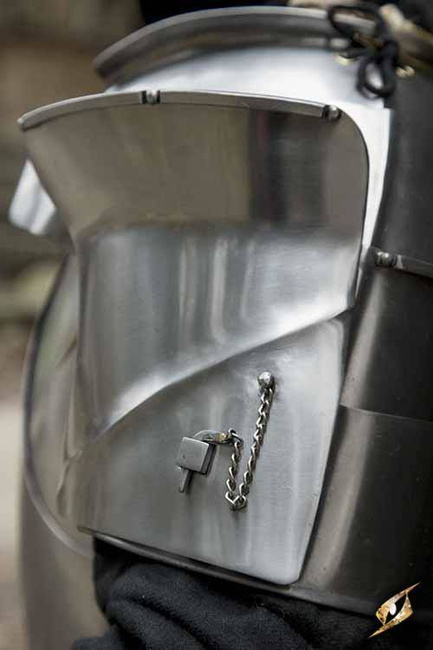 Milanese Pauldrons - Polished Steel