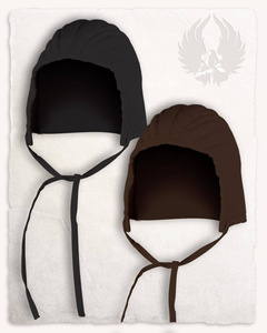 Leopold Padded Coif Brown - watowany czepiec