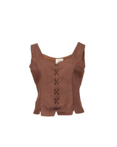 Tika Bodice Canvas Brown - kamizelka gorsetowa