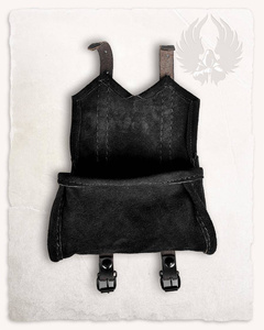 Friedhelm Beltbag Large Black - zamszowa duża kaletka