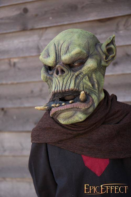 Tusk Orc - Green / maska lateksowa Ork z kłami
