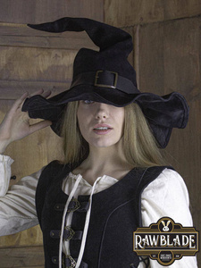 Wikka the Witch Hat Split Leather - Black