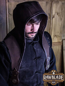 Akku splitleather hood - Brown