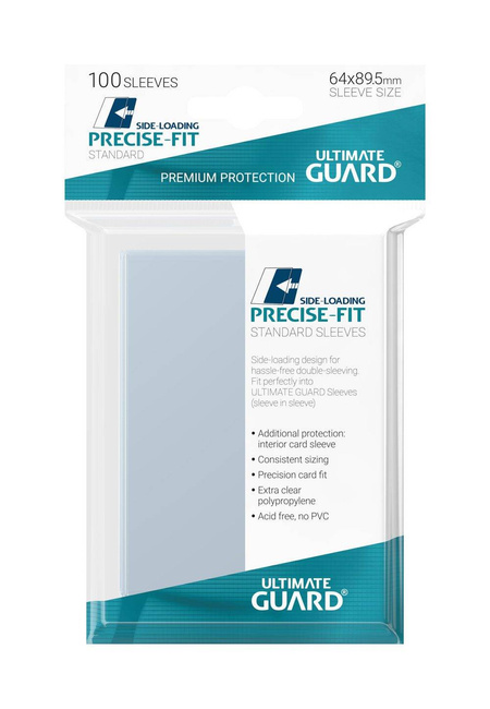 UG Precise-Fit Sleeves Side-Loading Standard Size Transparent (100)