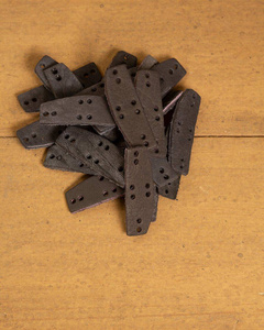 Raude leather scales 25 pcs.- Black - łuski do lamelki