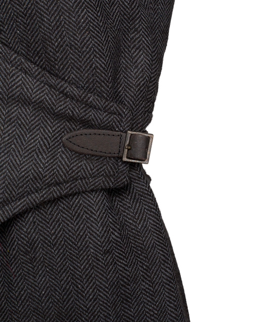 Vysera Outer Garment Herringbone - Black - suknia wierzchnia