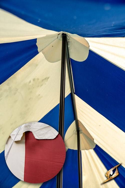 Marquee Tent - 4x6m - Natural/Emperor Red - Standard