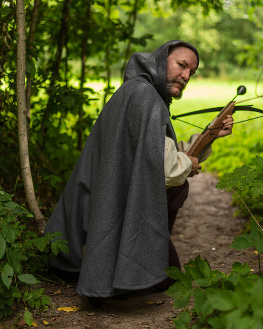 Raven Cape Wool Gray - wełniana peleryna