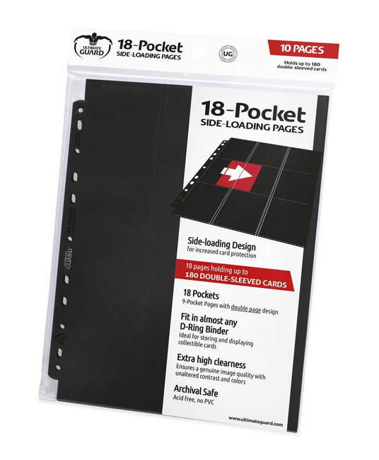 18-Pocket Side-Loading Supreme Pages Standard Size Black (10)