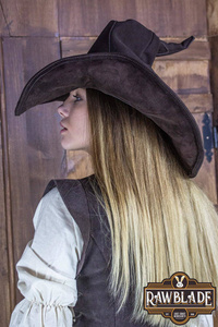 Wikka the Witch Hat Split Leather - Brown