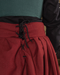 Anna Skirt Bordeaux - płócienna spódnica