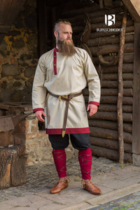 Rus Tunic Tobiasz - Nature/Bordeaux