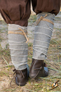 Herringbone Leg Wraps - Wool - Storm Grey