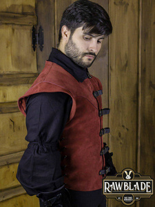 Jules Short Splitleather Jerkin - Red