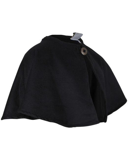 Bron Pelerine Wool Black - wełniana krótka peleryna