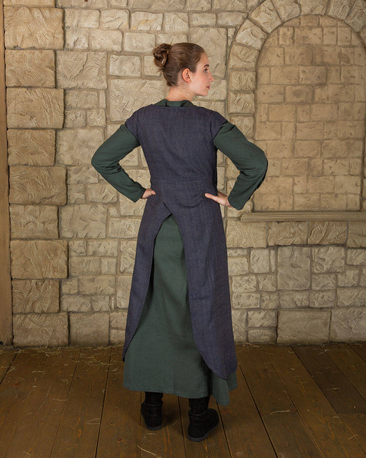 Vysera Outer Garment Herringbone - Blue - suknia wierzchnia