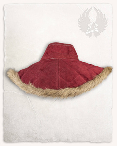 Nimue Lined Collar Suede - Burgundy