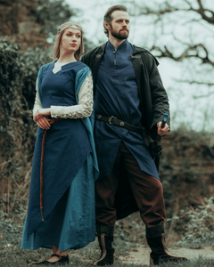 Galatea Dress - Blue - suknia bawełniana