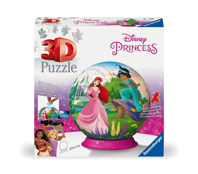 Puzzle 3D Kula Księżniczki Disney'a 72 Elementy