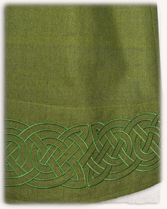 Alva Apron Dress Herringbone Green - suknia fartuchowa