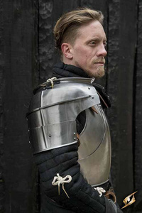 Milanese Pauldrons - Polished Steel