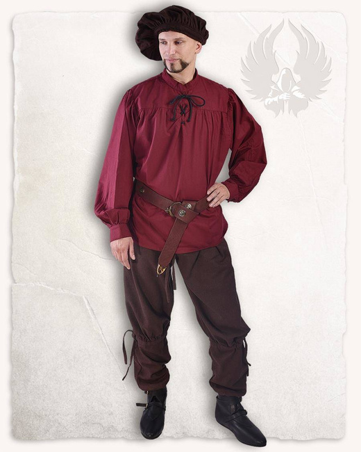 Stefan Beret Wool Brown - beret średniowieczny z wełny