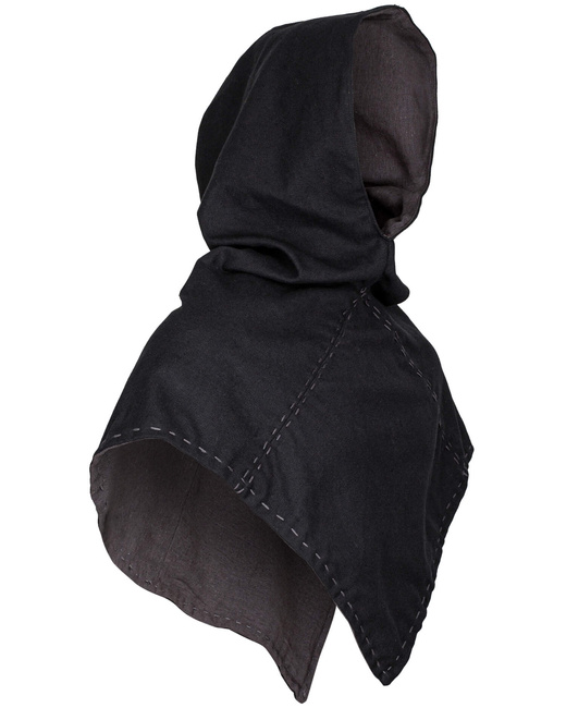 Halaif Hood Canvas Black/Grey 2nd Edition - średniowieczny kaptur