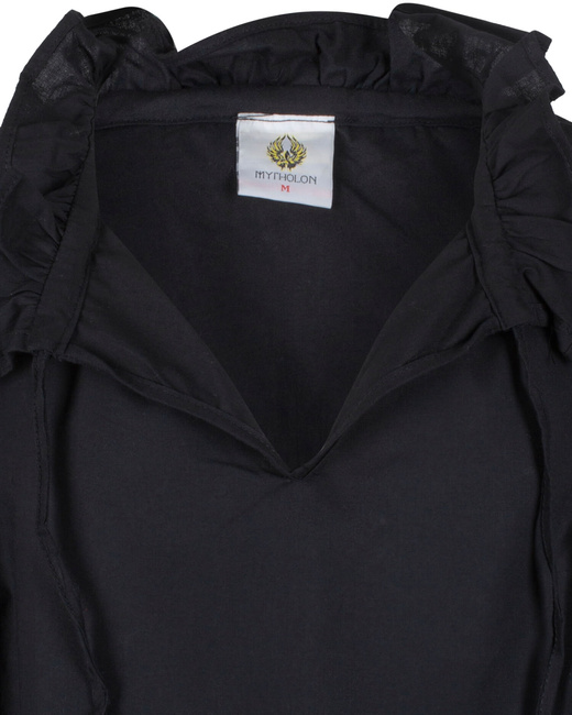 Bastian Shirt Cotton Black - koszula średniowieczna