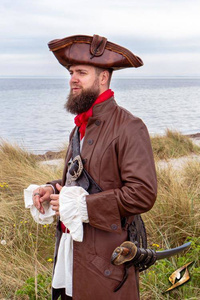 Pirate Hat - Faux Leather - Brown