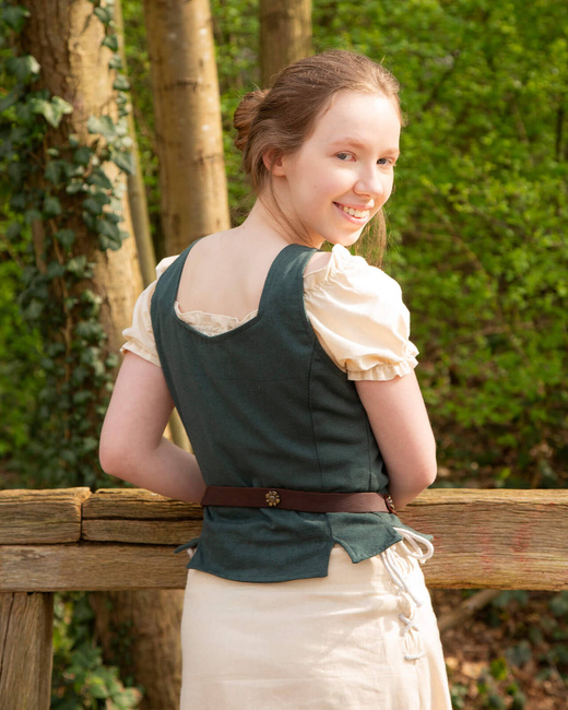 Tika Bodice Canvas Black - kamizelka gorsetowa