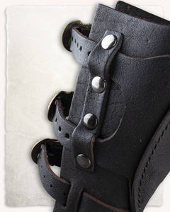 Geralt Bracers with Throwing Dagger Holder - Left - Brown