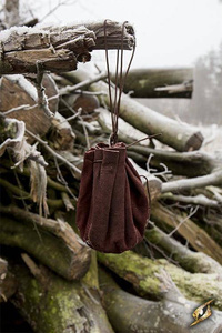 Round Bag Brown - okrągła, skórzana sakwa