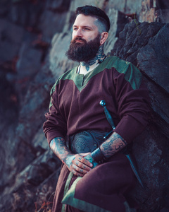 Norgaard Tunic Canvas - Brown - tunika średniowieczna