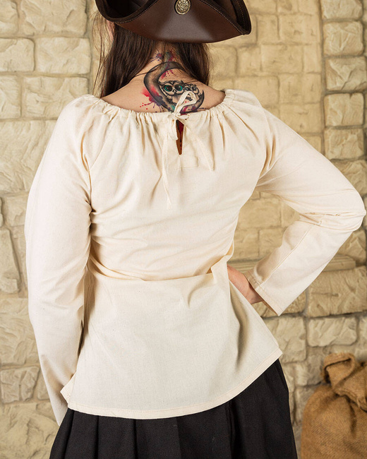Amelia Blouse Canvas Cream - płócienna koszula