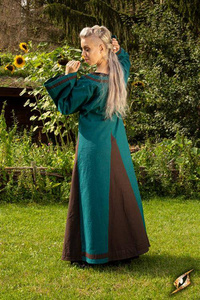 Dress Astrid - Azure/Brown